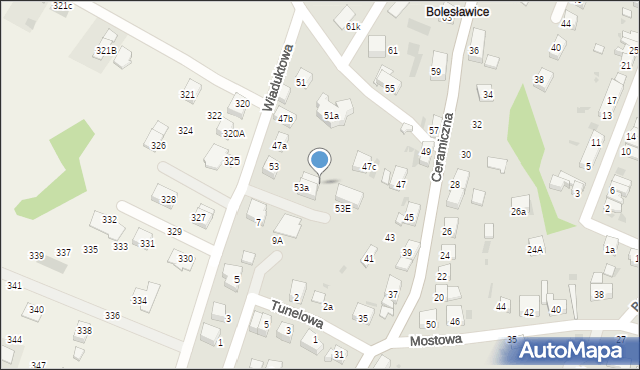 Bolesławiec, Ceramiczna, 53d, mapa Bolesławca