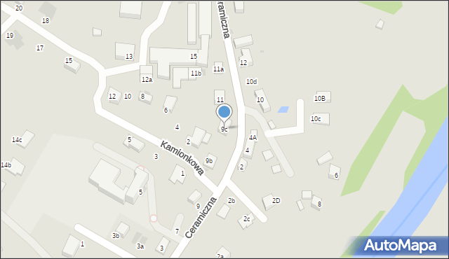 Bolesławiec, Ceramiczna, 9c, mapa Bolesławca