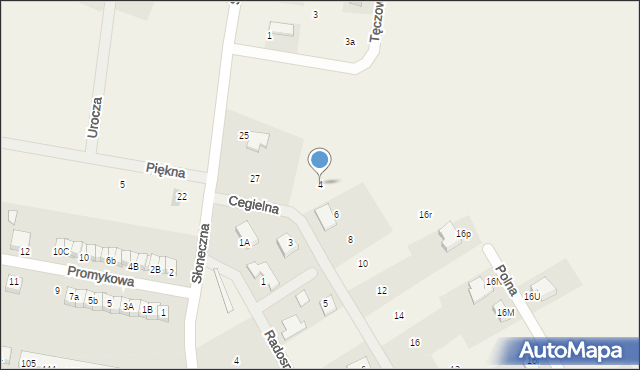 Brodowo, Cegielna, 4, mapa Brodowo