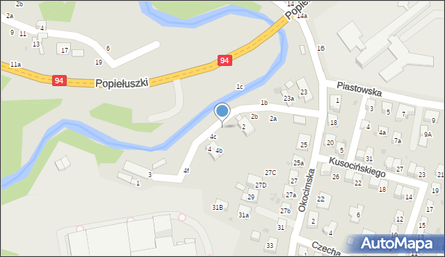 Brzesko, Cegielniana, 4d, mapa Brzesko