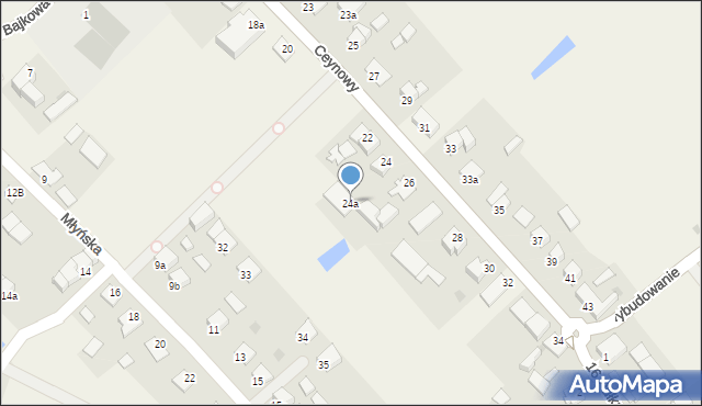 Bukowiec, Ceynowy Floriana, dr., 24a, mapa Bukowiec