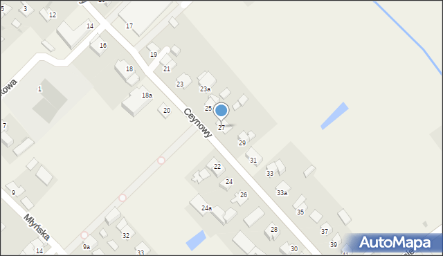 Bukowiec, Ceynowy Floriana, dr., 27, mapa Bukowiec