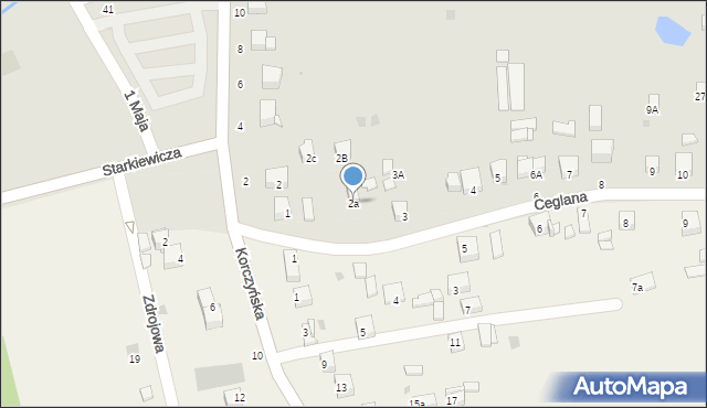 Busko-Zdrój, Ceglana, 2a, mapa Busko-Zdrój