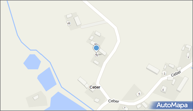 Ceber, Ceber, 51, mapa Ceber