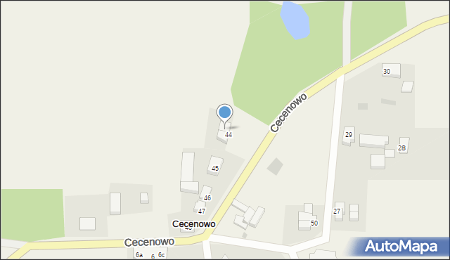 Cecenowo, Cecenowo, 44/1, mapa Cecenowo