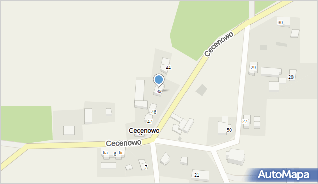 Cecenowo, Cecenowo, 45, mapa Cecenowo