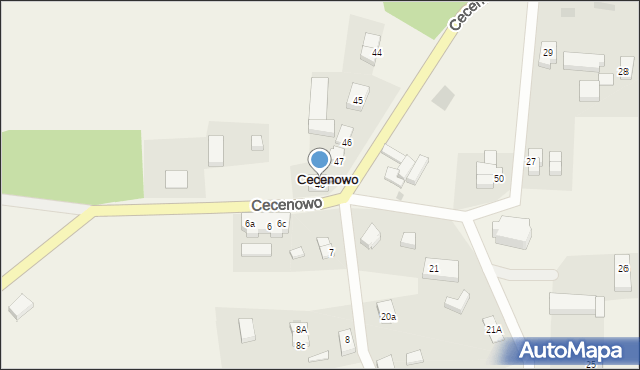 Cecenowo, Cecenowo, 48, mapa Cecenowo