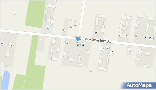 Cecylówka-Brzózka, Cecylówka-Brzózka, 10, mapa Cecylówka-Brzózka