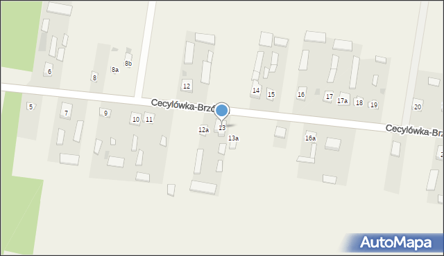 Cecylówka-Brzózka, Cecylówka-Brzózka, 13, mapa Cecylówka-Brzózka