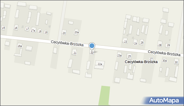 Cecylówka-Brzózka, Cecylówka-Brzózka, 22, mapa Cecylówka-Brzózka