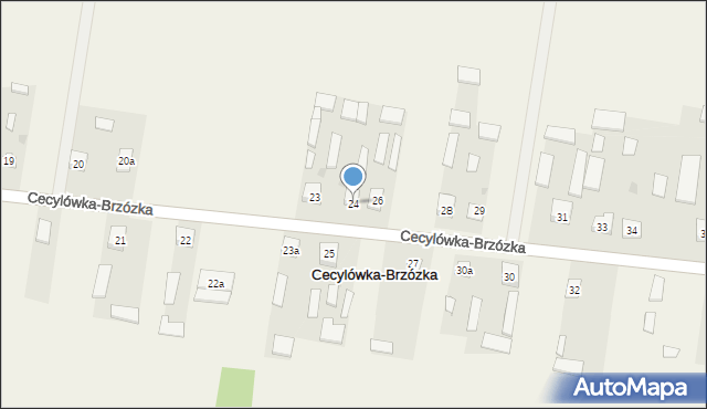 Cecylówka-Brzózka, Cecylówka-Brzózka, 24, mapa Cecylówka-Brzózka