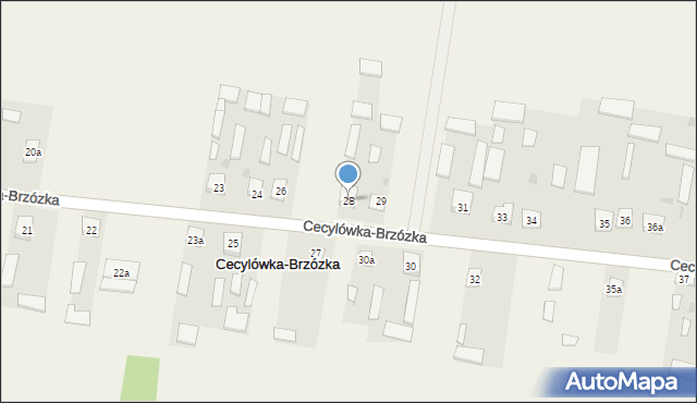 Cecylówka-Brzózka, Cecylówka-Brzózka, 28, mapa Cecylówka-Brzózka