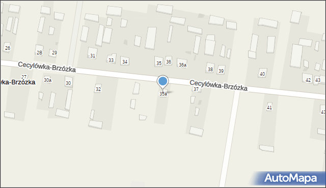 Cecylówka-Brzózka, Cecylówka-Brzózka, 35a, mapa Cecylówka-Brzózka