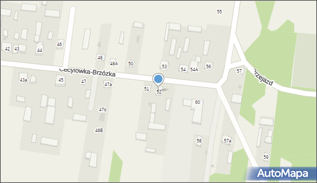 Cecylówka-Brzózka, Cecylówka-Brzózka, 52, mapa Cecylówka-Brzózka
