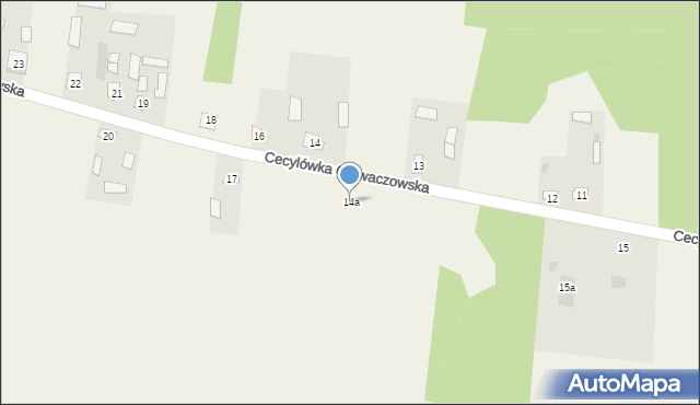 Cecylówka Głowaczowska, Cecylówka Głowaczowska, 14a, mapa Cecylówka Głowaczowska