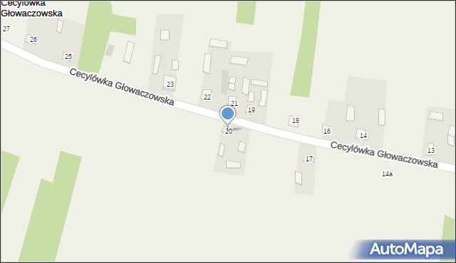 Cecylówka Głowaczowska, Cecylówka Głowaczowska, 20, mapa Cecylówka Głowaczowska