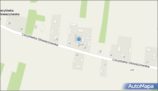 Cecylówka Głowaczowska, Cecylówka Głowaczowska, 21, mapa Cecylówka Głowaczowska