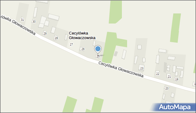 Cecylówka Głowaczowska, Cecylówka Głowaczowska, 25, mapa Cecylówka Głowaczowska