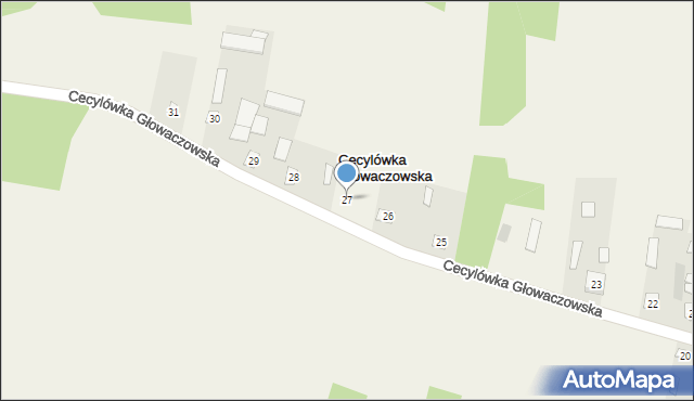 Cecylówka Głowaczowska, Cecylówka Głowaczowska, 27, mapa Cecylówka Głowaczowska