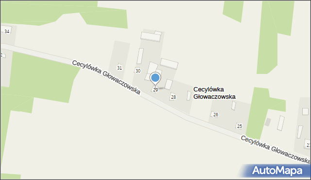 Cecylówka Głowaczowska, Cecylówka Głowaczowska, 29, mapa Cecylówka Głowaczowska