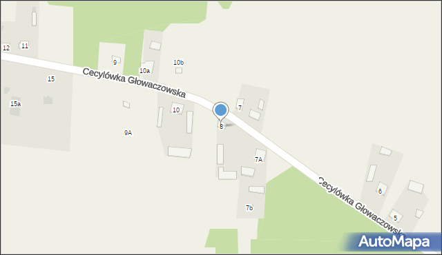 Cecylówka Głowaczowska, Cecylówka Głowaczowska, 8, mapa Cecylówka Głowaczowska