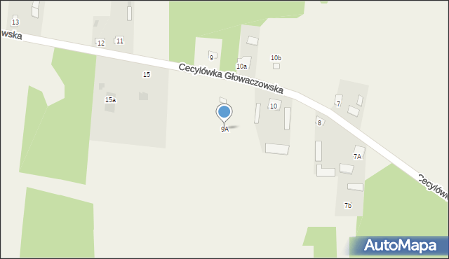 Cecylówka Głowaczowska, Cecylówka Głowaczowska, 9A, mapa Cecylówka Głowaczowska