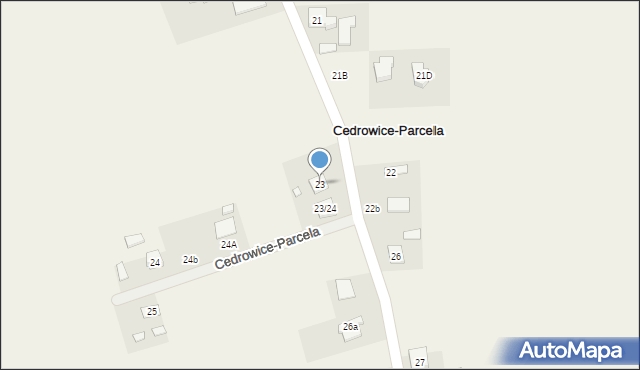 Cedrowice, Cedrowice, 23, mapa Cedrowice