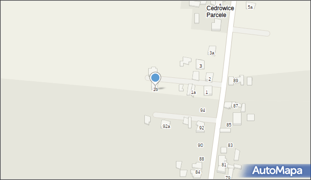 Cedrowice-Parcela, Cedrowice-Parcela, 1b, mapa Cedrowice-Parcela