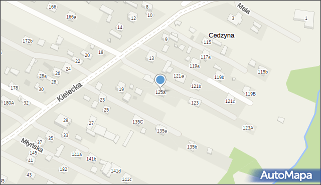 Cedzyna, Cedzyna, 125a, mapa Cedzyna