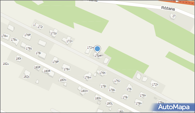 Cedzyna, Cedzyna, 172ł, mapa Cedzyna