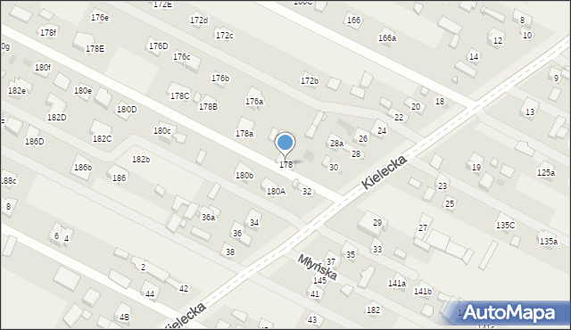 Cedzyna, Cedzyna, 178, mapa Cedzyna