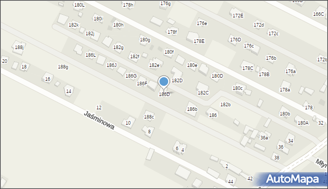 Cedzyna, Cedzyna, 186D, mapa Cedzyna