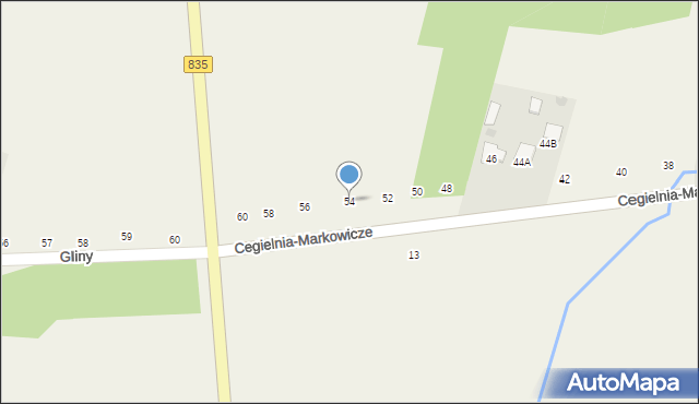 Cegielnia-Markowicze, Cegielnia-Markowicze, 54, mapa Cegielnia-Markowicze