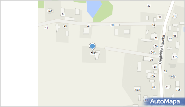 Cegielnia Psucka, Cegielnia Psucka, 58A, mapa Cegielnia Psucka