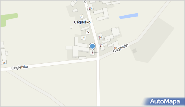 Cegielsko, Cegielsko, 1, mapa Cegielsko