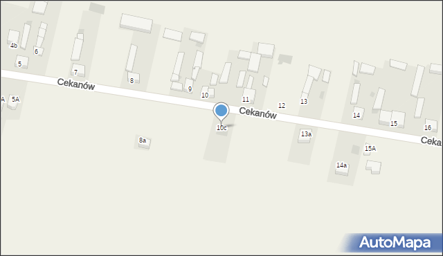 Cekanów, Cekanów, 10c, mapa Cekanów