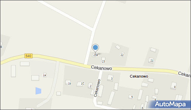 Cekanowo, Cekanowo, 23a, mapa Cekanowo