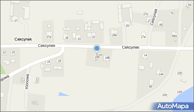 Cekcynek, Cekcynek, 16a, mapa Cekcynek