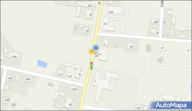 Ceków, Ceków, 1a, mapa Ceków