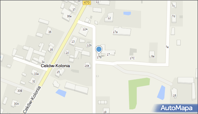 Ceków-Kolonia, Ceków-Kolonia, 17b, mapa Ceków-Kolonia