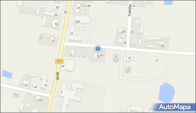 Ceków-Kolonia, Ceków-Kolonia, 1b, mapa Ceków-Kolonia