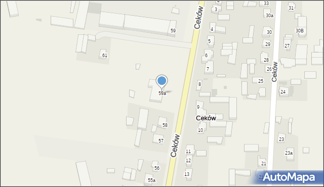 Ceków-Kolonia, Ceków-Kolonia, 59a, mapa Ceków-Kolonia