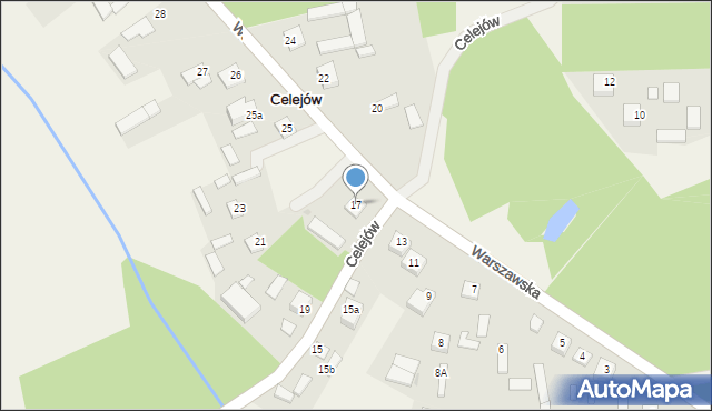 Celejów, Celejów, 17, mapa Celejów