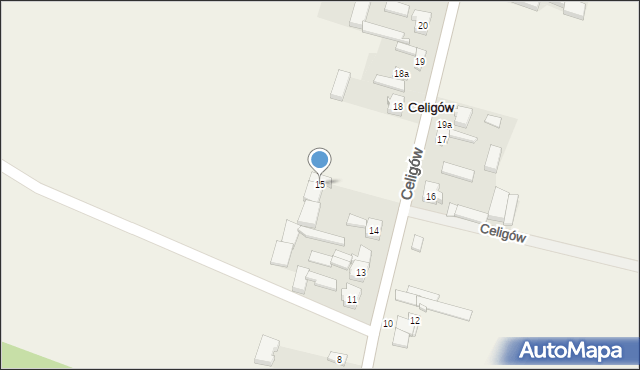 Celigów, Celigów, 15, mapa Celigów
