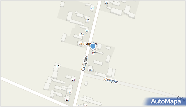 Celigów, Celigów, 17, mapa Celigów