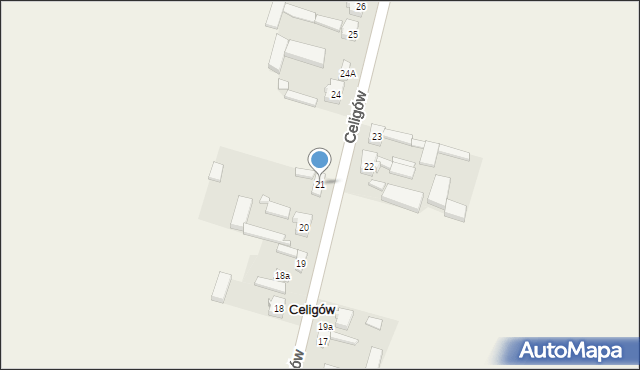 Celigów, Celigów, 21, mapa Celigów