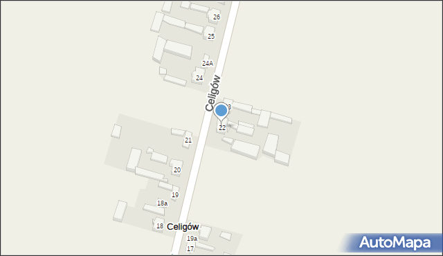 Celigów, Celigów, 22, mapa Celigów