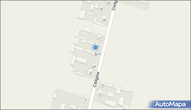 Celigów, Celigów, 25, mapa Celigów