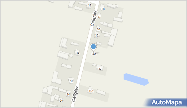 Celigów, Celigów, 34a, mapa Celigów