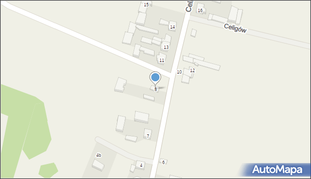 Celigów, Celigów, 8, mapa Celigów